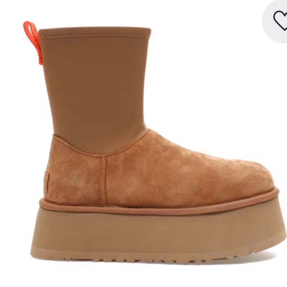 UGG CLASSIC DIPPER Brown Platform Ankle Boots SIZE 12 brand new